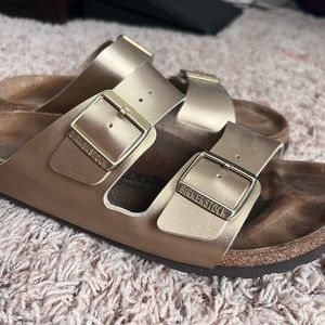 Birkenstock women’s gold sandals size 41